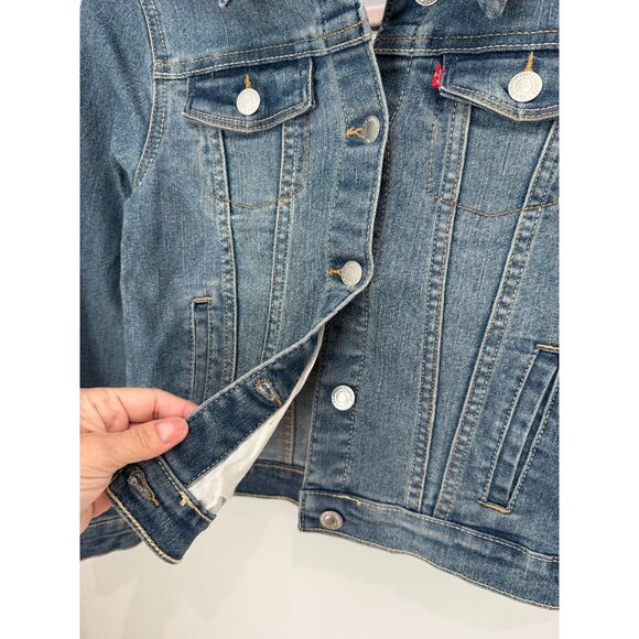 Girl's Levi's Stretch Trucker Jacket NWT - Picture 7 of 12